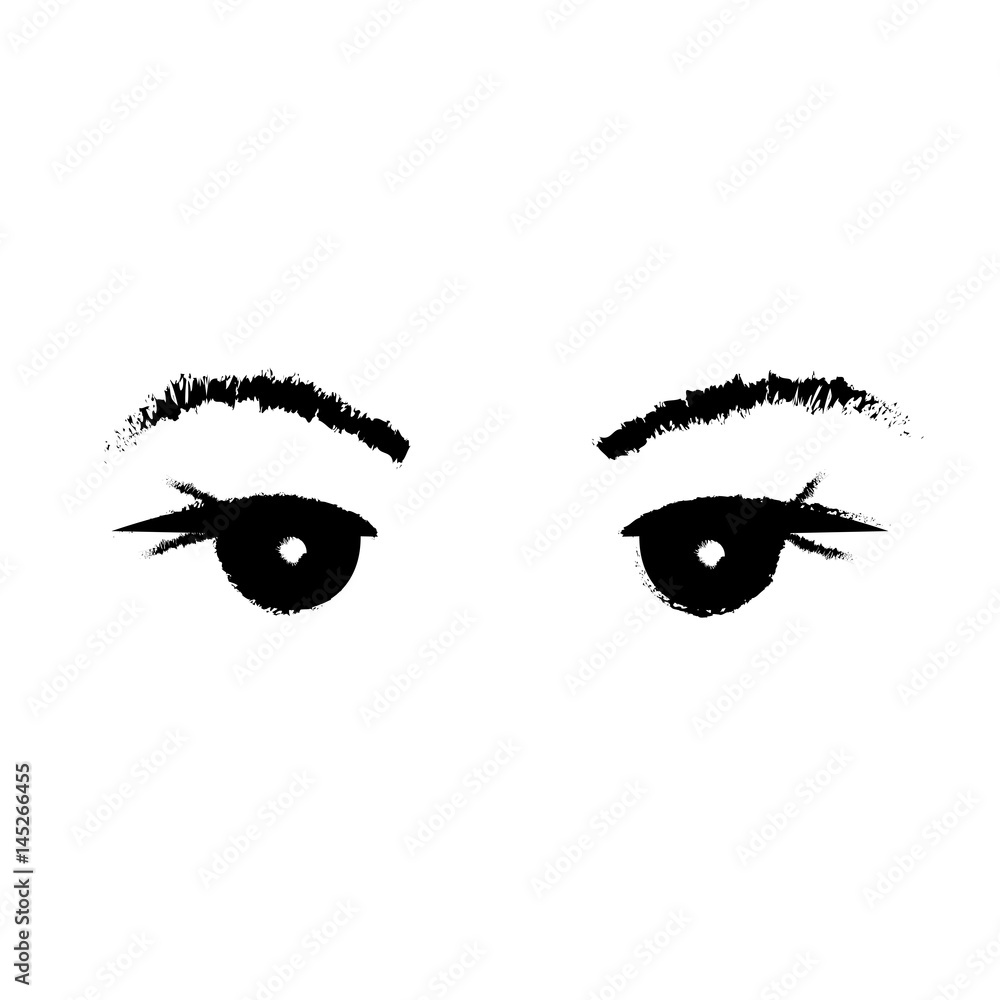 female eyes isolated icon vector illustration design