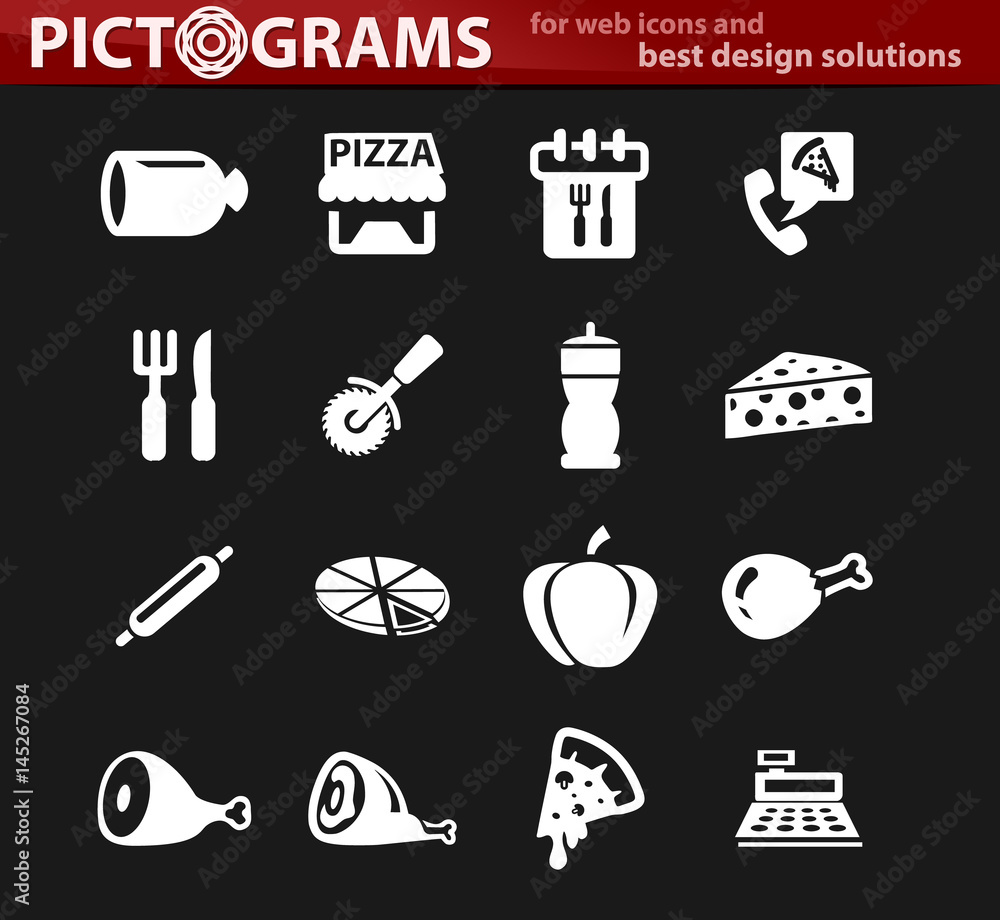 Restaurant icons set Restaurant icons set