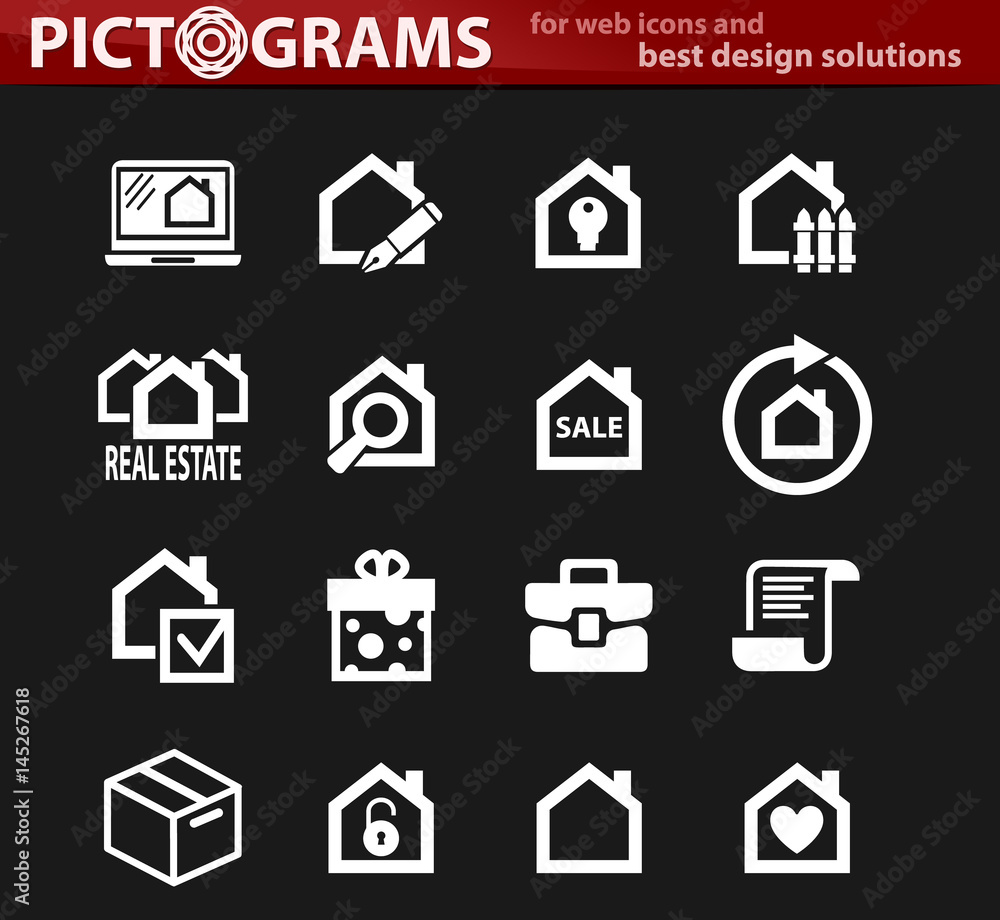 Real estate icons set Real estate icons set