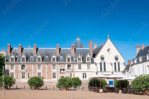Facade of the Royal Castle, Blois, France.