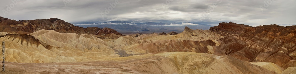 Panoramic view of Zabriskie Point in Death Valley, California, USA Panoramic view of Zabriskie Point in Death Valley, California, USA