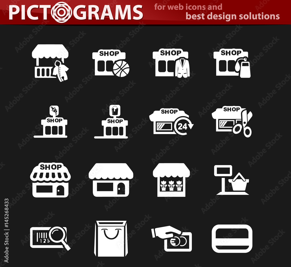 Shop icons set Shop icons set
