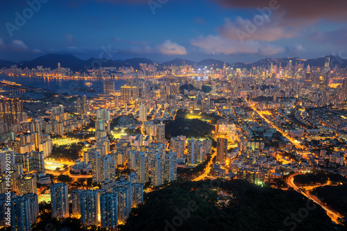 Night cityscape in Hongkong