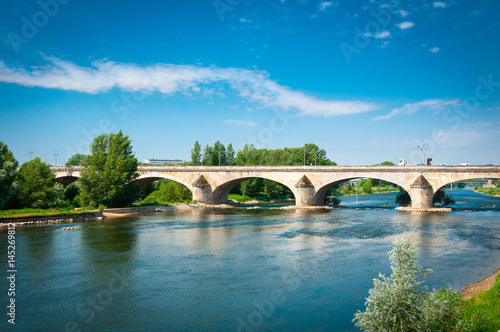 Bridge over Loire river, Orleans, Loire Valley, France photo