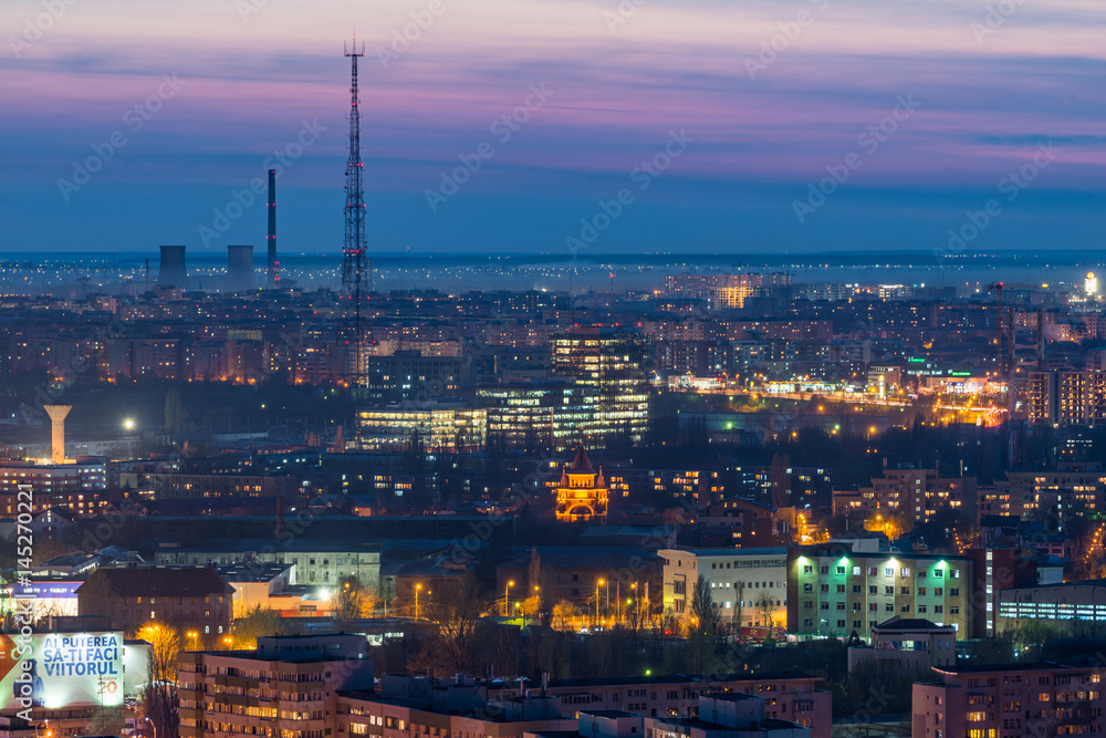Fototapeta premium Twilight over Bucharest 