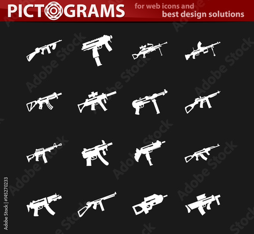 Set of hand weapons
