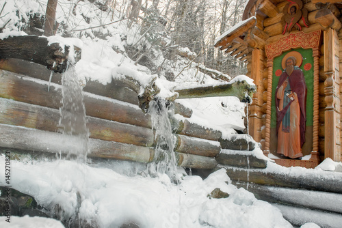 Holy spring gremyachiy Klyuch. Svyatogorye. Moscow region, Sergiev Posad district, village Vzglyadnevo photo