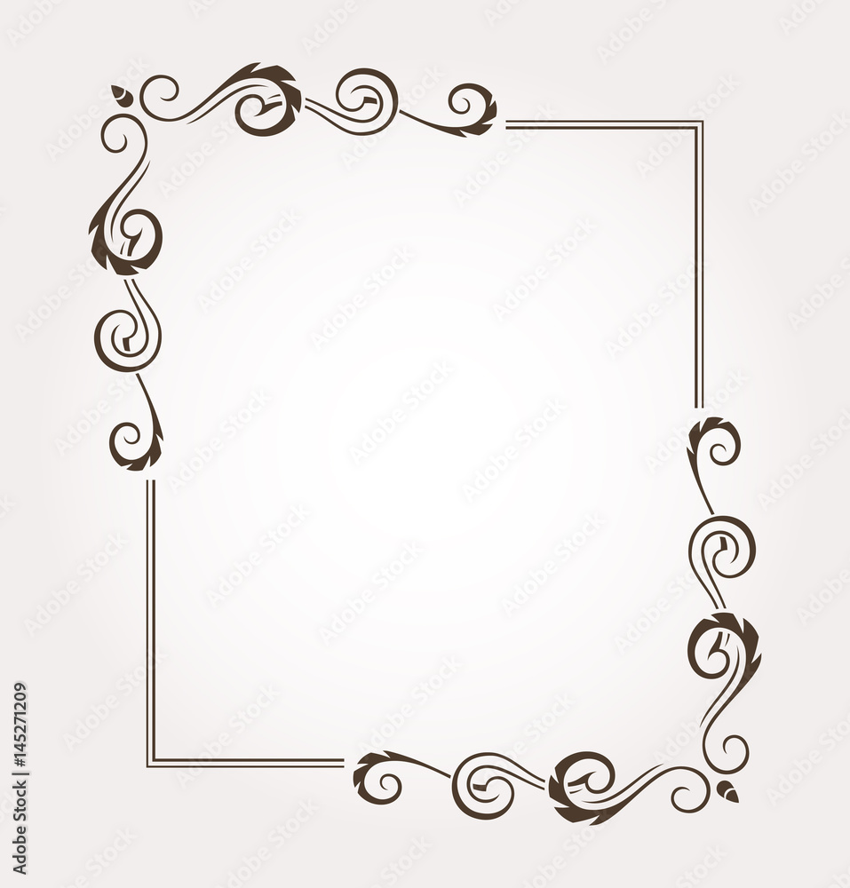 Fancy frame and page decoration. Vector illustration Fancy frame and page decoration. Vector illustration
