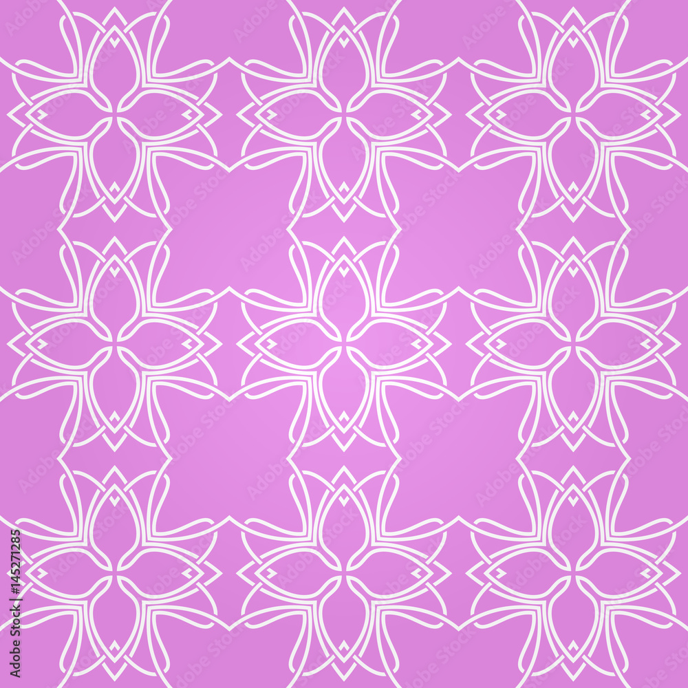 Fototapeta premium Seamless abstract violet pattern with gradient. Vector illustration