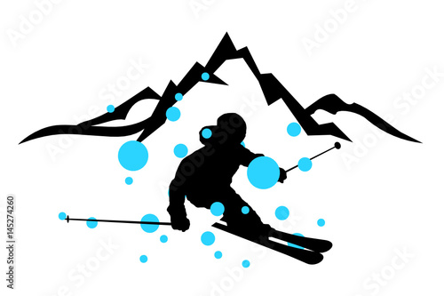 Skifahrer Berge