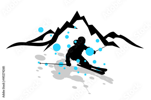 Skifahrer Berge