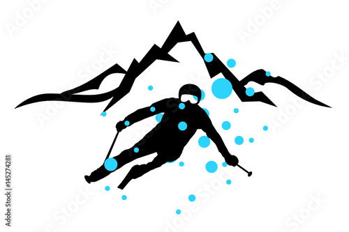 Skifahrer Berge