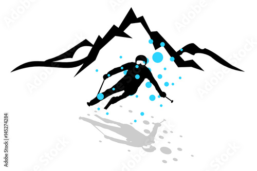 Skifahrer Berge