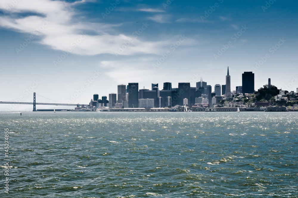 Naklejka premium San Francisco downtown cityscape