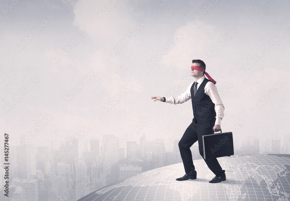 Blindfolded businessman Blindfolded businessman