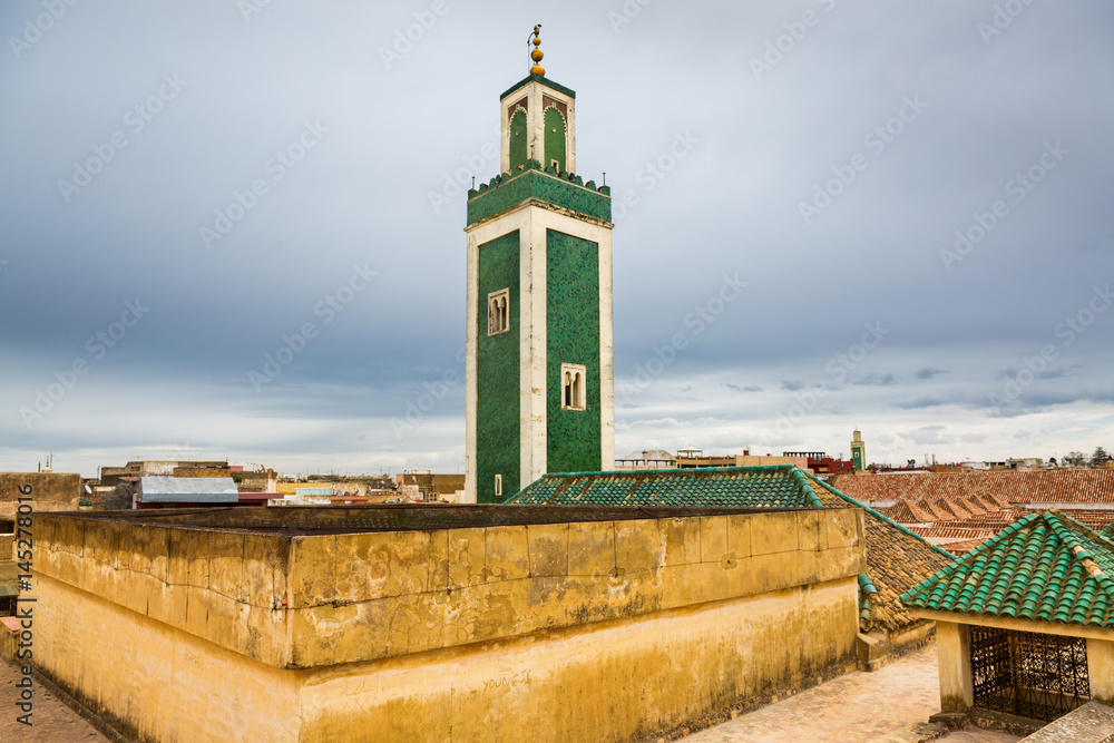 Views from Madrasa Roof Terrace in Meknes Medina, Morocco