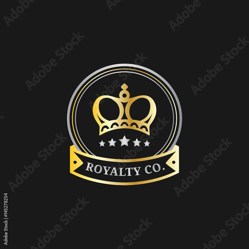 Vector crown logos set. Luxury corona monograms design. Diadem icons illustrations. Used for hotel, restaurant card etc.