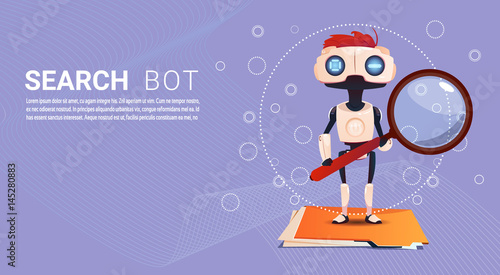 Chat Bot Search Robot Virtual Assistance Of Website Or Mobile Applications, Artificial Intelligence Concept Flat Vector Illustration