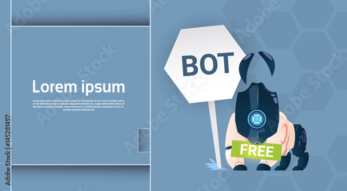 Chat Bot Free Robot Virtual Assistance Of Website Or Mobile Applications, Artificial Intelligence Concept Flat Vector Illustration