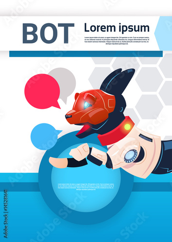 Chat Bot Free Robot Virtual Assistance Of Website Or Mobile Applications, Artificial Intelligence Concept Flat Vector Illustration