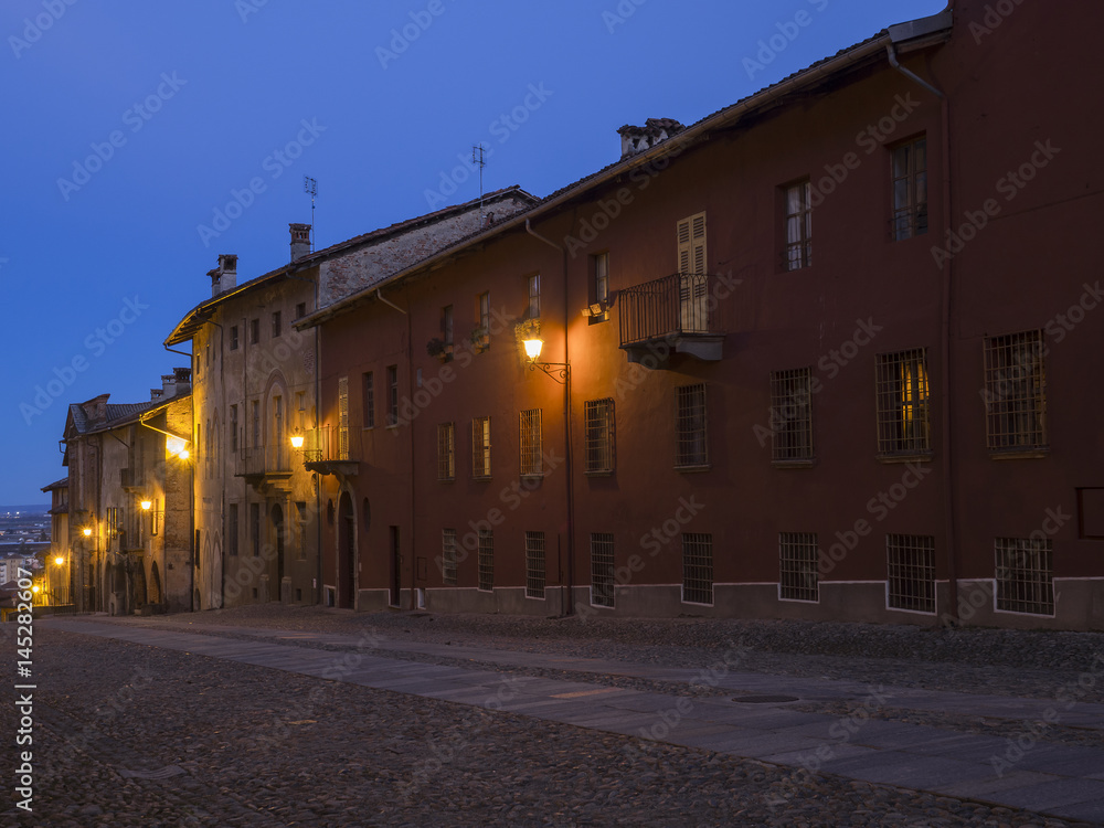 street of the old town of Saluzzo