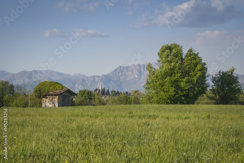 Spring countryside landscape