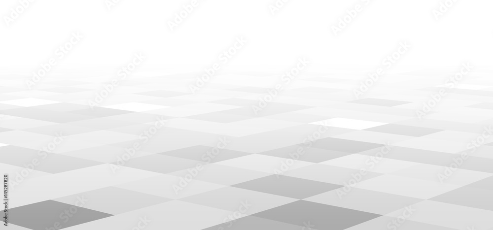 Obraz premium Gray and white perspective checkered background.