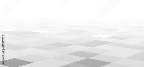 Gray and white perspective checkered background.