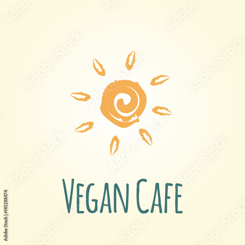 Vector Illustration of sun with the sign of water