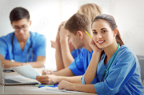 Group of medical students h...
