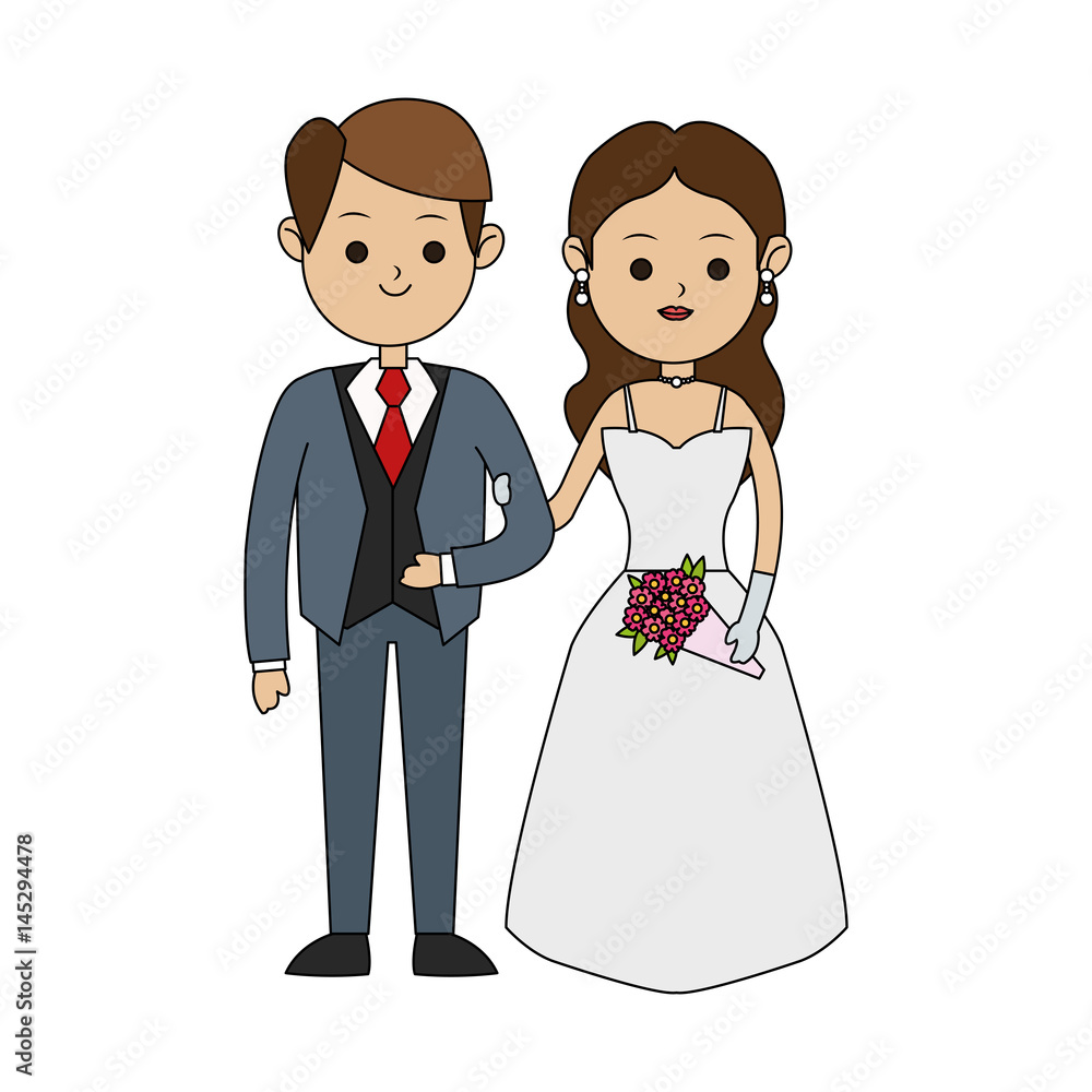 groom and bride icon image cute cartoon vector illustration design groom and bride icon image cute cartoon vector illustration design