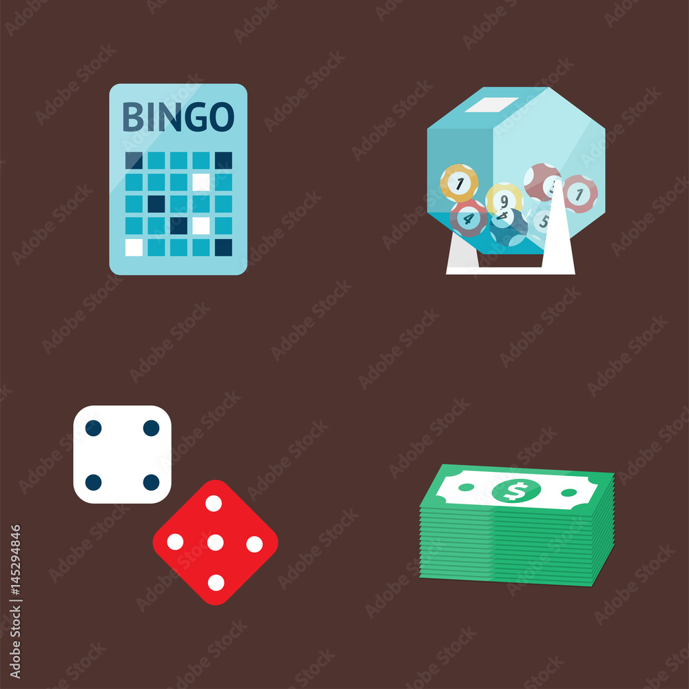 Casino game poker gambler symbols blackjack cards money winning roulette joker vector illustration. Casino game poker gambler symbols blackjack cards money winning roulette joker vector illustration.