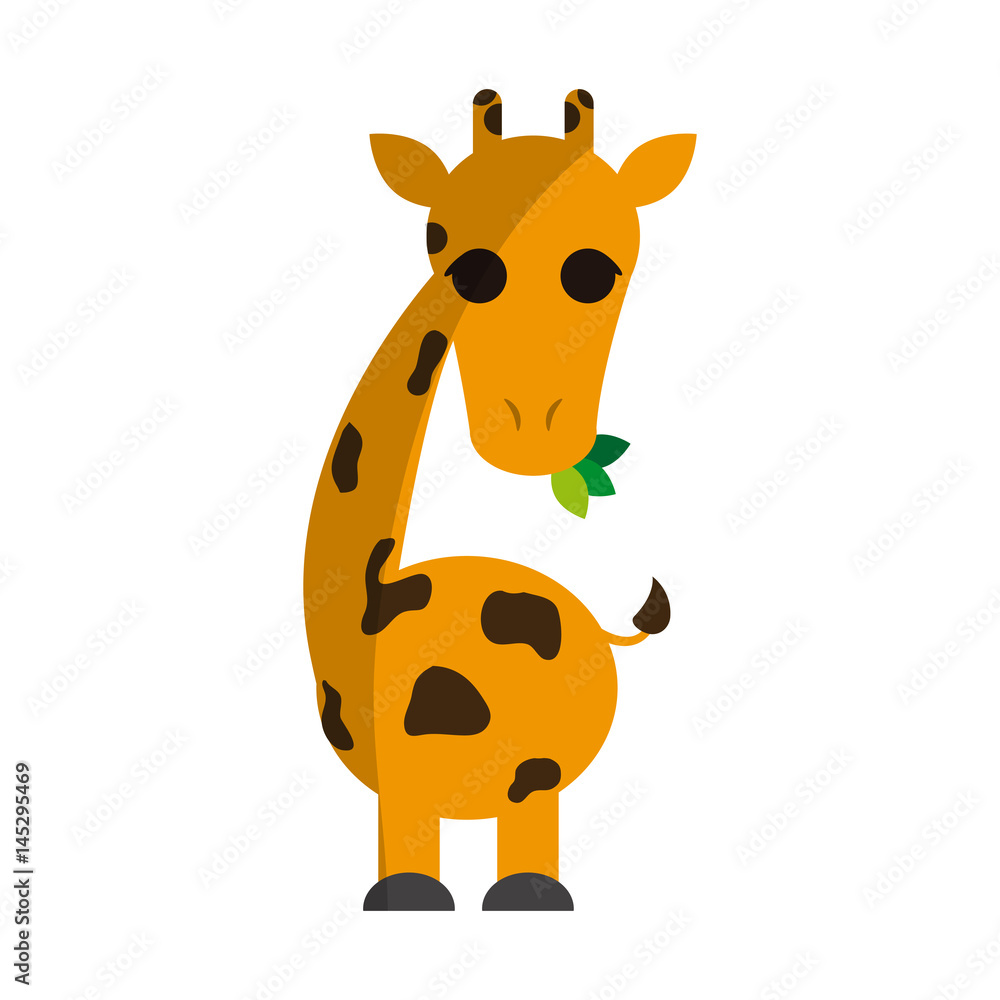 giraffe animal cartoon icon over white background. colorful design. vector illustration giraffe animal cartoon icon over white background. colorful design. vector illustration