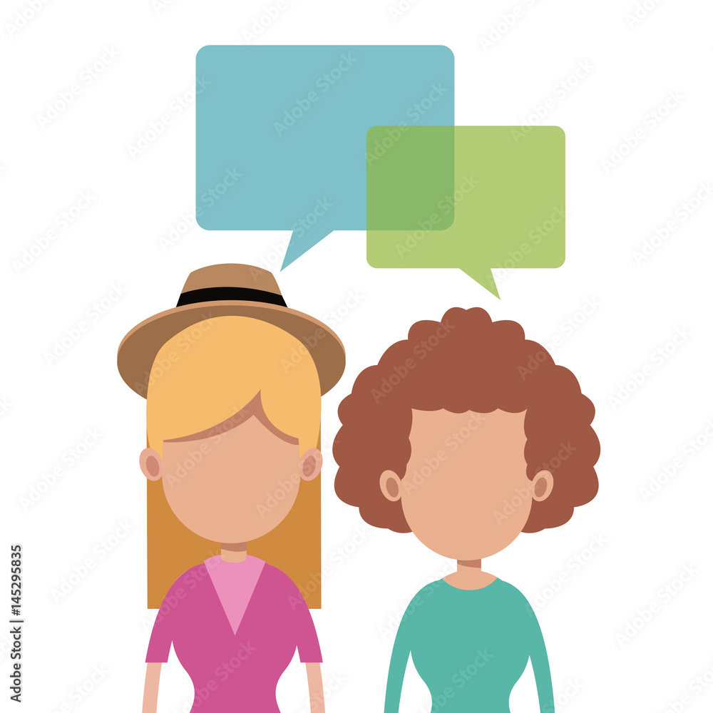women together talking image vector illustration eps 10
