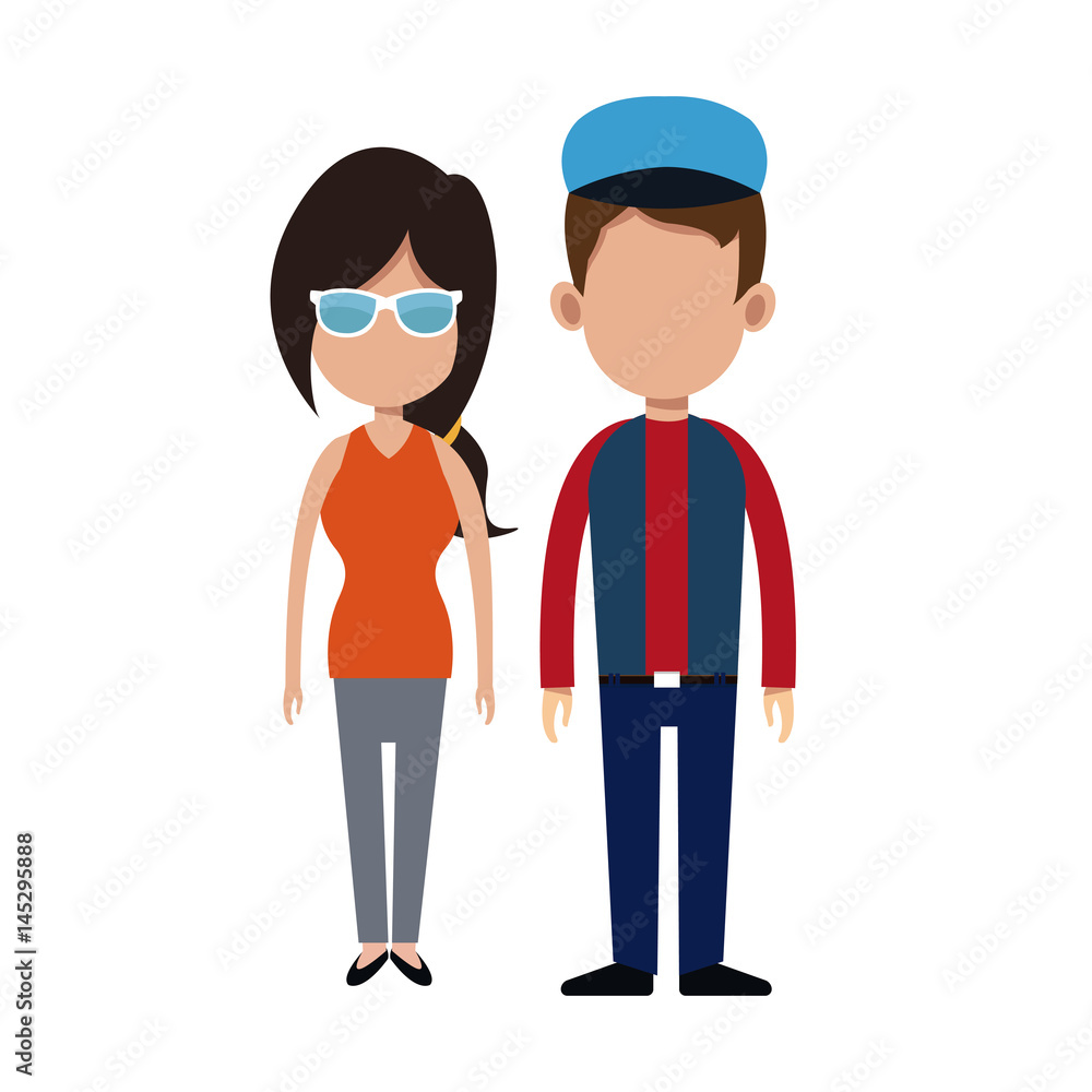 couple people relationship together vector illustration eps 10