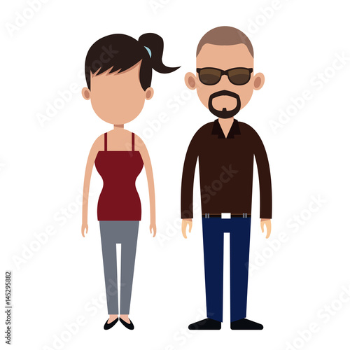 couple people relationship together vector illustration eps 10