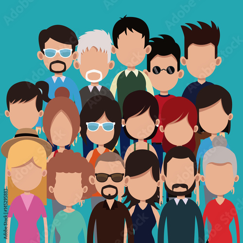 people group community different age culture vector illustration eps 10