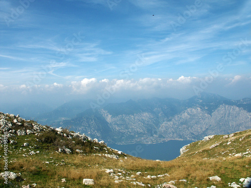Dolomites - view of lake Garda