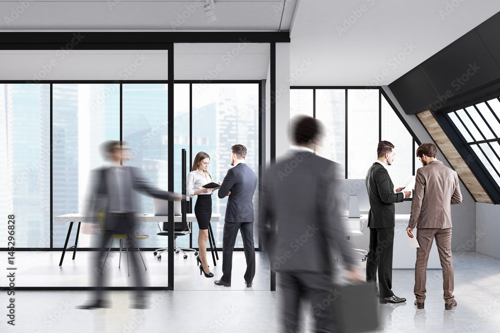 Fototapeta premium Business people in attic office