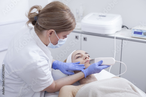 Ultrasound cavitation  face skin cleansing
