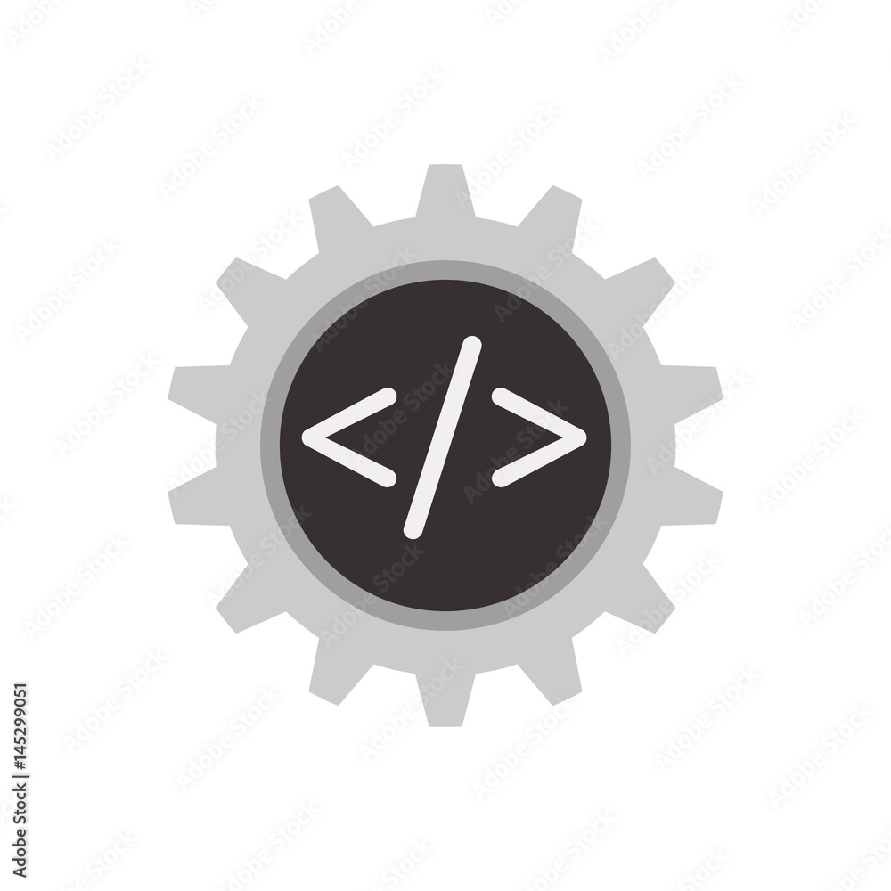 programming language gear vector icon illustration graphic design programming language gear vector icon illustration graphic design