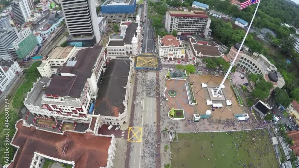 Birds Eye Top View of Merdeka Square - With Tilt Upwards Birds Eye Top View of Merdeka Square - With Tilt Upwards