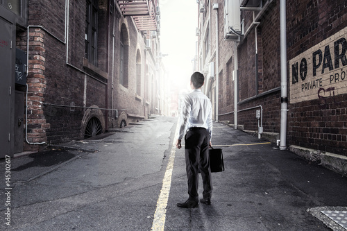 Wallpaper Mural Lost among city streets . Mixed media Torontodigital.ca