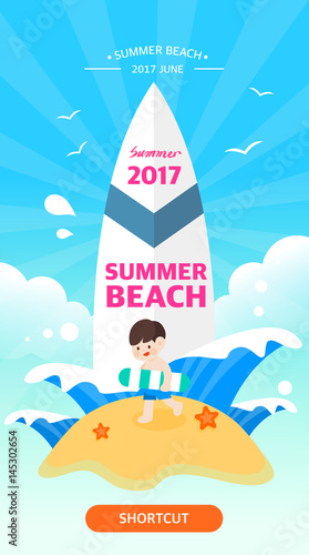 Cool summer sea and beach