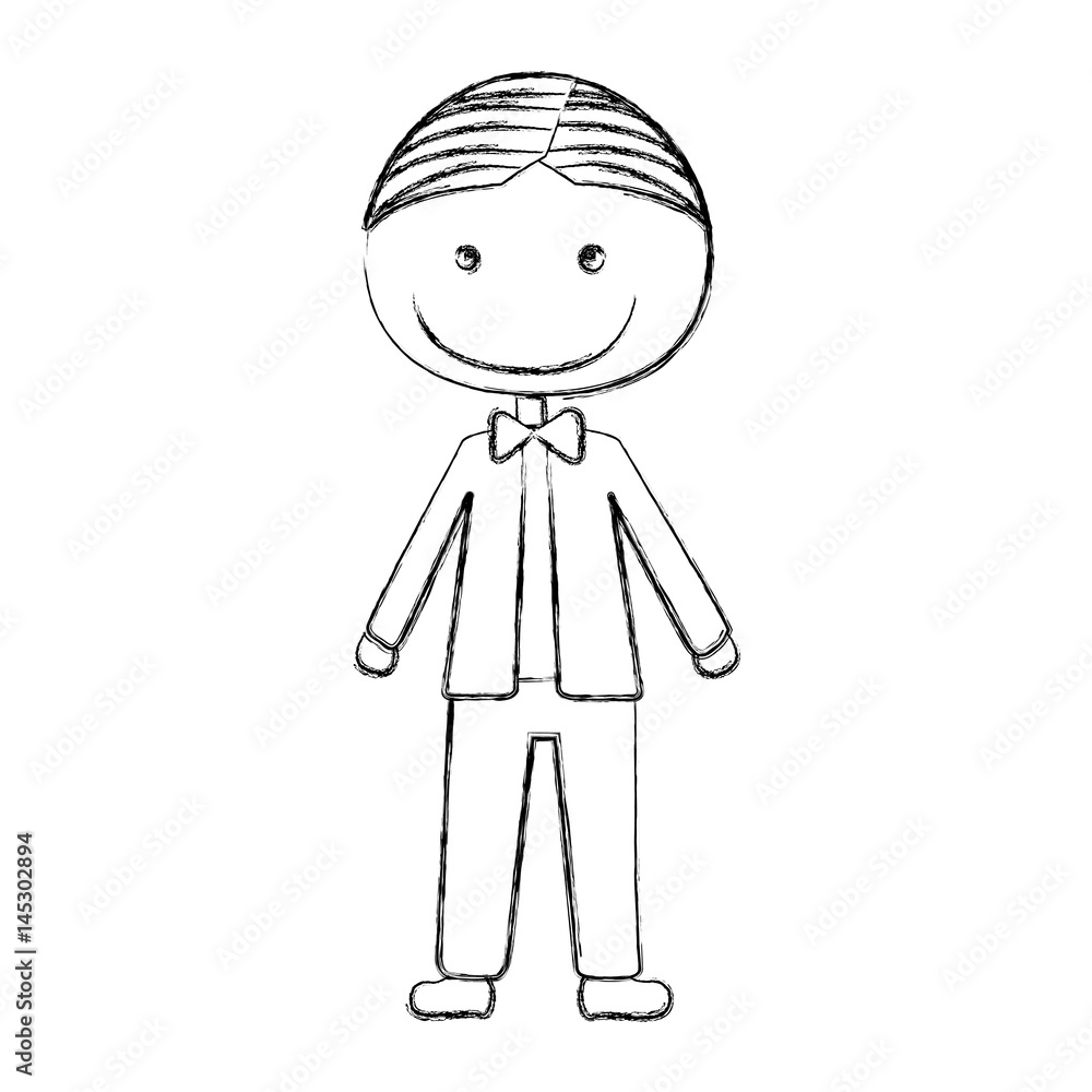 blurred silhouette caricature man in wedding suit vector illustration blurred silhouette caricature man in wedding suit vector illustration
