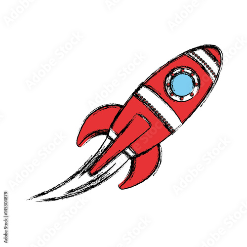 Spaceship start up symbol icon vector illustration graphic design