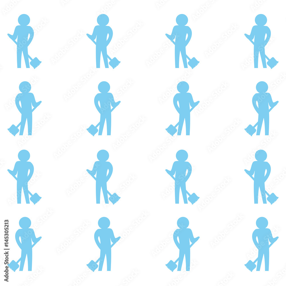 Sweeping the floor icon vector illustration graphic design Sweeping the floor icon vector illustration graphic design