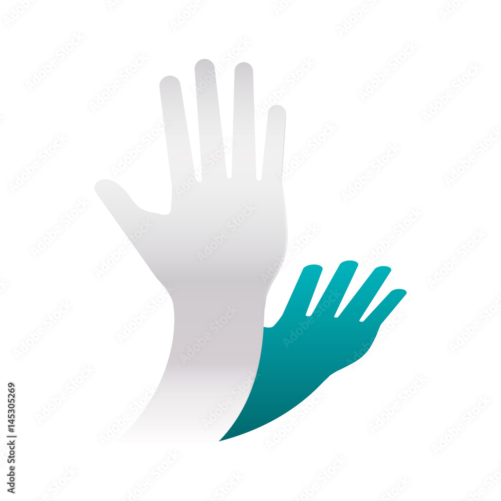 Human hand up symbol icon vector illustration graphic design Human hand up symbol icon vector illustration graphic design