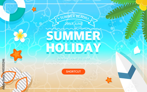 Cool summer sea and beach