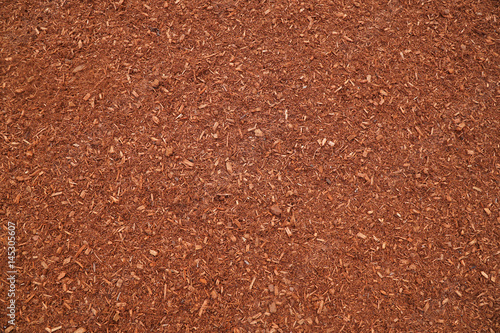 high angle view of mulch background in garden photo